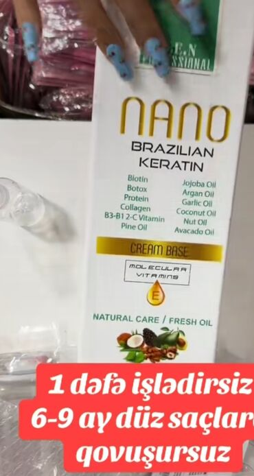 başqa: Orginal mega NAno keratin 100 mlsi 18 azn