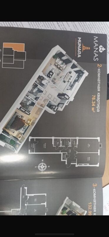 дом м: 2 комнаты, 76 м², Элитка, 7 этаж