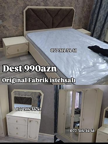 Yataq otağı mebel dəsti – Original Fabrik istehsalı Dəst məzmunu: -