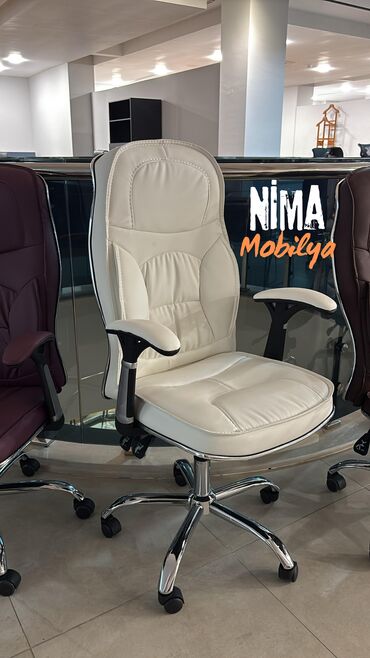 Ofis və oyun kresloları: Yeni, Təkərli, Qolları tənzimlənir, Dəri — 14