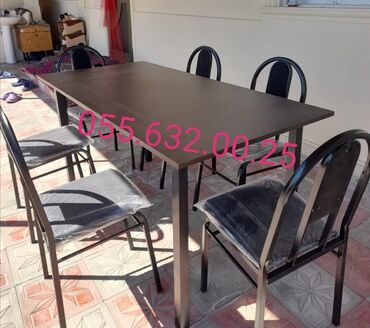 Masa və oturacaq dəstləri: Mətbəx üçün, Yeni, Açılmayan, Kvadrat masa, 4 stul — 4