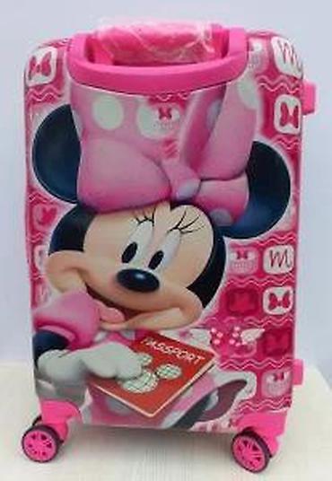 Rančevi, torbe i koferi: Dečji kofer na točkiće – Minnie Mouse motiv - Dimenzije: kabinski — 21