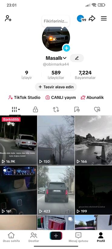 Bu sosial media hesabı istifadəçilərə müxtəlif video məzmunu paylaşmaq