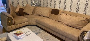 islenmis mebeller aliram: Угловой диван, Б/у, Раскладной, С подъемным механизмом, Платная доставка