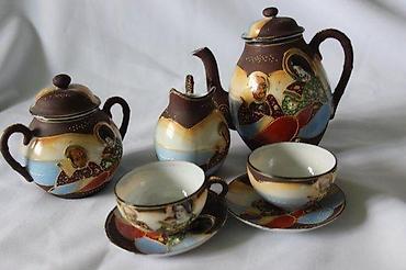 casa coca cola: UNIKATNI STARI KINESKI PORCELAN RUČNO BOJEN, KOMPLETAN SET | Veoma — 1