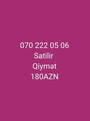 bakcell nömrə dublikat: Nömrə: ( 070 ) ( 702220506 ), İşlənmiş