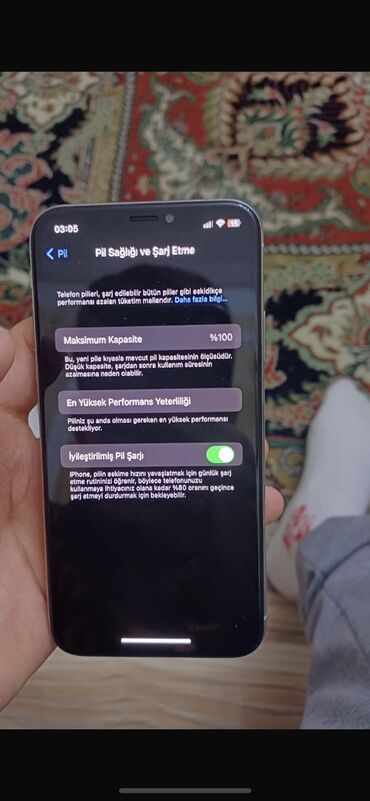 qeydiyyatsız iphone: IPhone X, 64 GB, Ağ, Face ID, Simsiz şarj