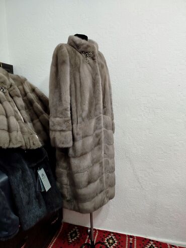 Шубы: Шуба, Норка, Длинная модель, Италия, 2XL — 6