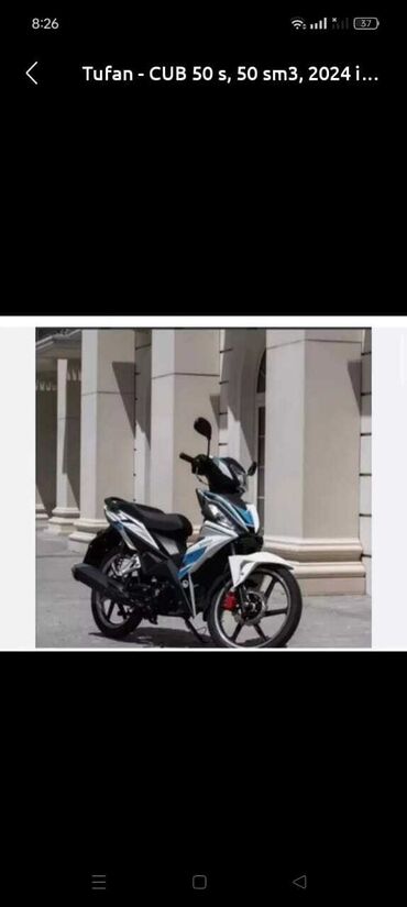 Motosikletlər: Tufan 50 sm3, 2024 il