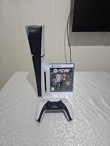 PS5 (Sony PlayStation 5): PlayStation 5 slim 1trb (Disk versiyası) + DualSense idarəetmə pultu — 3