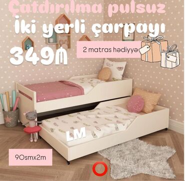 Masa və oturacaq dəstləri: Yeni, Təknəfərlik çarpayı, Matras ilə