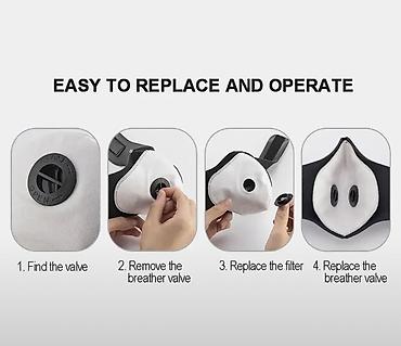 Маски медицинские: Спортивная моющаяся многоразовая маска для лица Рт 2,5 со сменным — 9