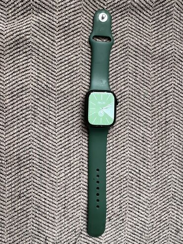 купить смарт часы в бишкеке: Продаю Apple Watch 7 series 41 mm (green, m/l). Технически в