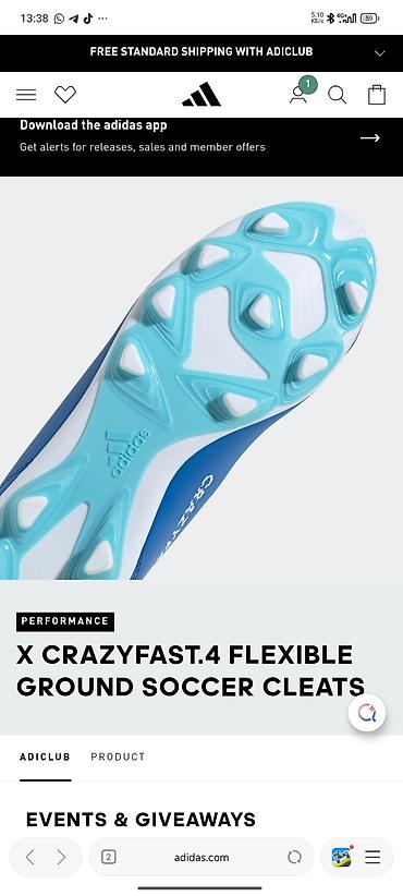 адидасы: Футбольные бутсы adidas X Crazyfast.4 Flexible Ground есть кюаркод на — 2