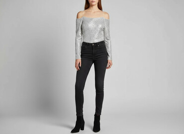 zara cekinowa sukienka: Amisu, Sukienka damska, rozmiar XS