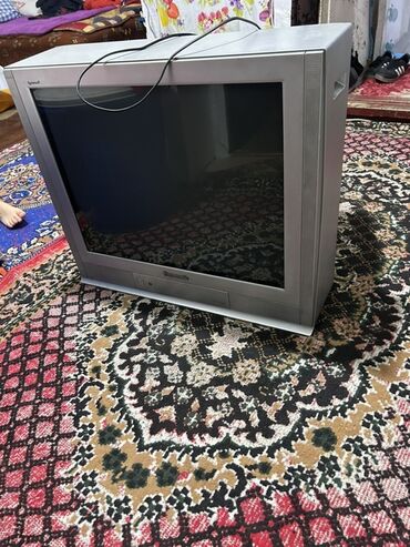магнитофоны для авто: Телевизор кинескопный (CRT) Panasonic, серебристый корпус. Основные