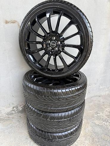 p4 disk: Range Rover üçün orijinal qara parıltılı disklər və şin komplekti - 4 — 3