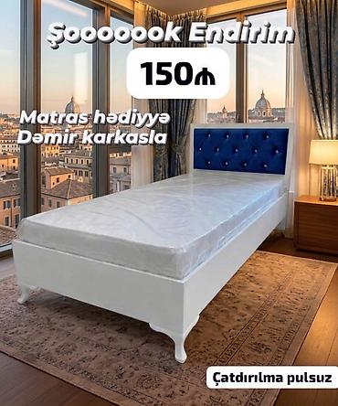 Yataq dəsti – tək nəfərlik - Qiymət: 150 ₼ - Matras hədiyyə - Dəmir