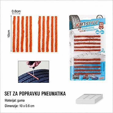 KMT komplet za popravku guma 2000945 Opis: - Set samolepljivih