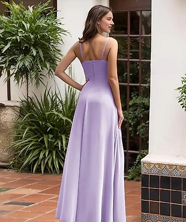 Donlar: Zərif bənövşəyi rəngdə uzun ziyafət/nikah mərasimi donu. - Model — 2