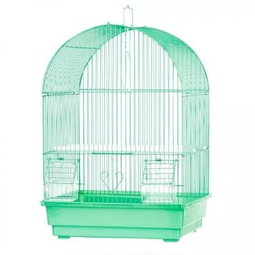 Птицы: Продаю клетку (35-28-46) в новом состоянии, попугай в ней только
