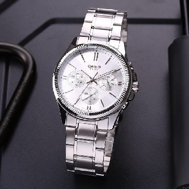 Серебристые Мужские Наручные часы Casio