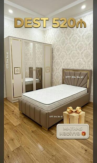 Yataq otağı dəsti – 520₼ Tərkibi: - Tək nəfərlik çarpayı (yumşaq