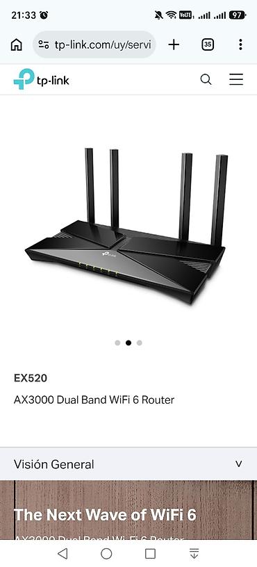 mobil internet modem: TP-Link EX520 – AX3000 Dual Band WiFi 6 router - WiFi 6 texnologiyası — 3