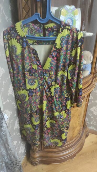 Dəstlər, kostyumlar: Qadın geyim dəsti – 4 məhsul 1) Cins ətək - Tünd mavi denim - Ön — 3