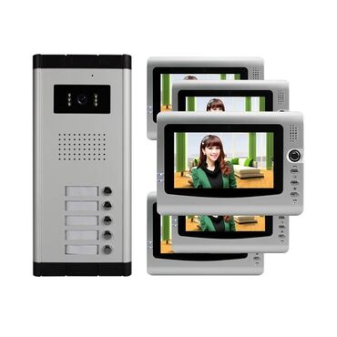 домофон commax: 7-Дюймовая домофон цветная система видеодомофона для 2 квартир