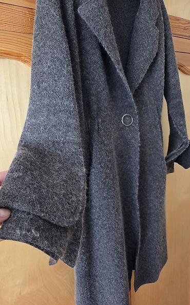 Paltolar: 🧥 Qadın Jaketi Çinici – tünd boz rəng 📌 Trenç dizayn, dizdən aşağı — 4