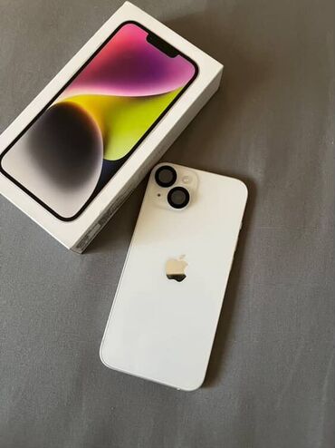 айфоны бесплатно: IPhone 14, Б/у, 128 ГБ, Белый, Коробка, 80 %
