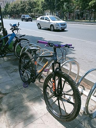 velosiped 2 el: Full Bike dağ velosipedi Bənövşəyi alüminyum pedallar Bənövşəyi — 1