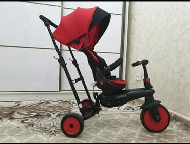 детские коляски ош: Коляска, цвет - Красный, Б/у