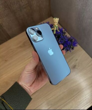 Apple iPhone: IPhone 13 Pro Max, Б/у, 128 ГБ, Голубой, Коробка, 88 %