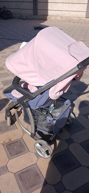 прогулочные коляски с надувными колесами: Коляска, Babystone, цвет - Розовый, Б/у, Самовывоз — 3