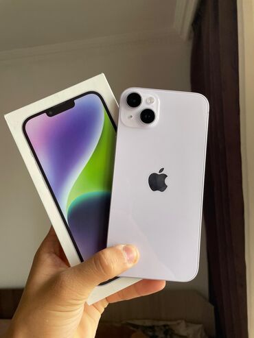 Apple iPhone: IPhone 14 Plus, Б/у, 256 ГБ, Deep Purple, Наушники, Зарядное устройство, Защитное стекло, 86 %