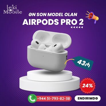 ucuz qulaqciqlar: Airpods pro 2 premium class 💎 🔥qeyd edək ki̇, bu bazarda mövcud ən ən