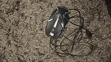 micro usb kabel: USB naqilli kompüter siçanı - Dizayn: Qara rəngdə, futuristik naxışlı — 1