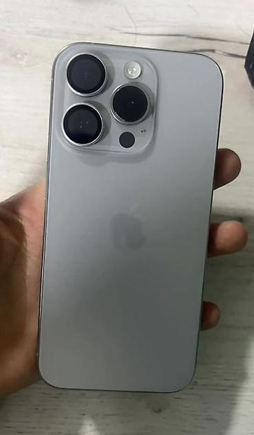 apple macbook pro: IPhone 15 Pro, Б/у, 128 ГБ, Natural Titanium, Защитное стекло, Чехол, 95 % — 1