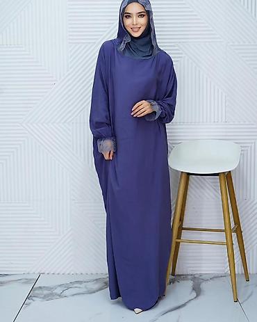 цвет фиолет: Повседневное платье, Made in KG, Длинная модель, Штапель, Оверсайз, Стандарт — 4