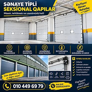 Yeni Qaraj darvazası, Seksional, Avtomatik, rəng - Bej, Şəbəkə ilə, Kredit yoxdur, Pulsuz quraşdırma, Pulsuz çatdırılma