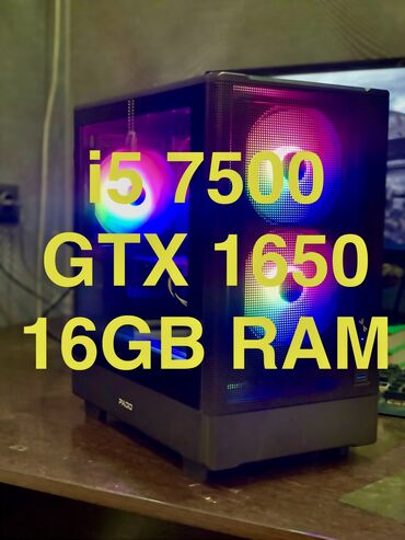 купить видеокарту gtx: Компьютер, ОЗУ 16 ГБ, Для несложных задач, Intel Core i5, NVIDIA GeForce GTX 1650, HDD + SSD