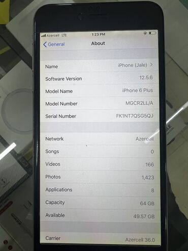 iphona 6 plus: IPhone 6 Plus, 64 GB, Gümüşü
