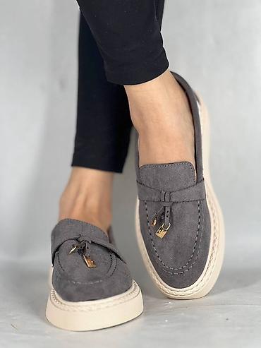 Мокасины и лоферы: Женские лоферы на платформе Размерный ряд 36.37.38.39.40 Большемеры — 5