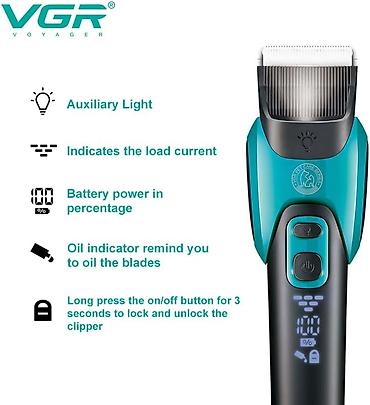 it satiwi: VGR 208 - İt pişik qırxan 2000mAh 2 speed 6500-7000RPM Cord/Cordless" — 6