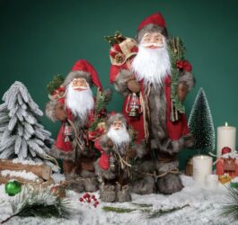 доми: ✨🎅 Декоративная фигура «Санта-Клаус» 🦌 Размеры: 🌲30 см — 1400