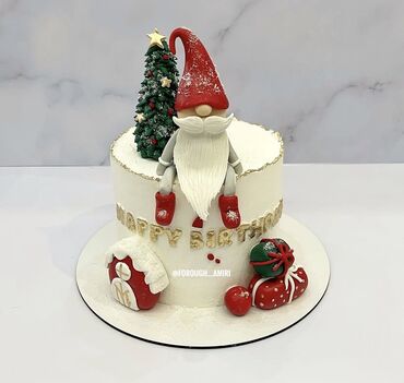 Tortlar: Yeni il mövzusunda bəzədilmiş tortlar - Şən Yeni il dizaynları: qar — 16