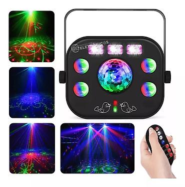 Другое освещение: Светомузыка проектор, лазер, стробоскоп 5 в 1 Профессиональный — 9