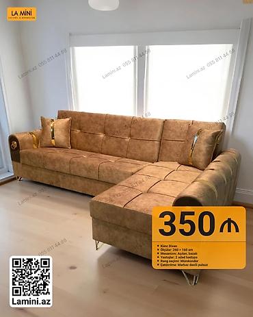 Künc divan – rahat və funksional model - Ölçülər: 260 × 160 sm -